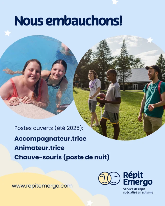 Nous embauchons! — Répit Emergo sur Instagram